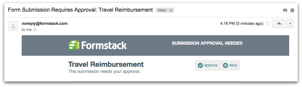 Formstack Approval Workflow Email