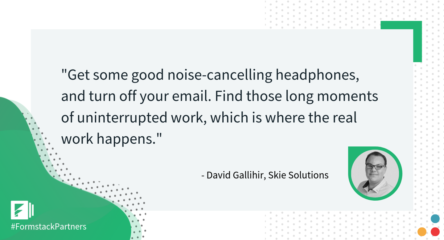 David Gallihir of Skie Solutions gives his best workplace productivity tip