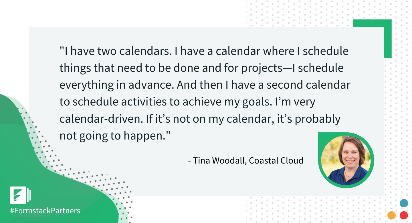 Tina Woodall of Coastal Cloud gives her best workplace productivity quote