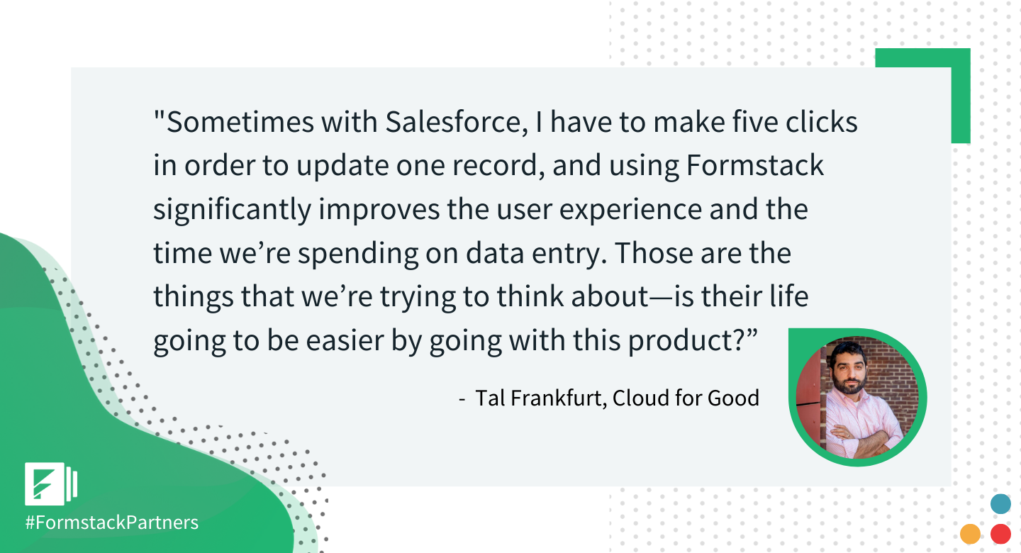 Tal Frankfurt of Cloud for Good discusses Formstack Salesforce App