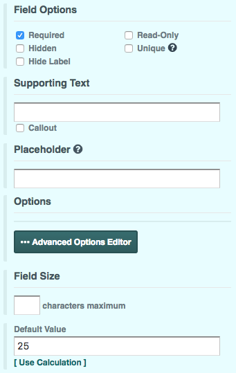 Short Answer Field Value