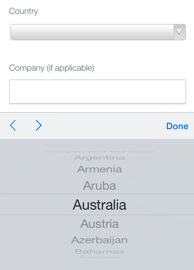 Dropdown-on-Smartphone