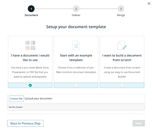 Formstack Documents new document creation