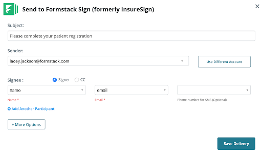 Formstack Sign Integration Screenshot