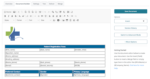 Formstack Documents Template Screenshot