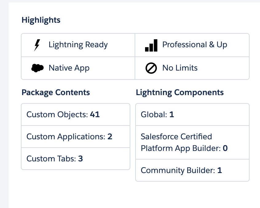Formstack Salesforce App listing highlights